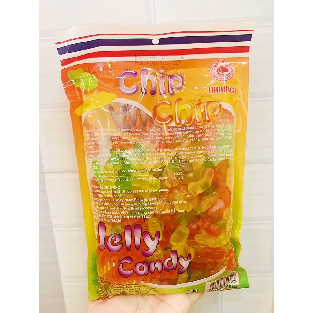 KẸO DẺO HẢI HÀ JELLY CHIP CHIP BỊCH 500G
