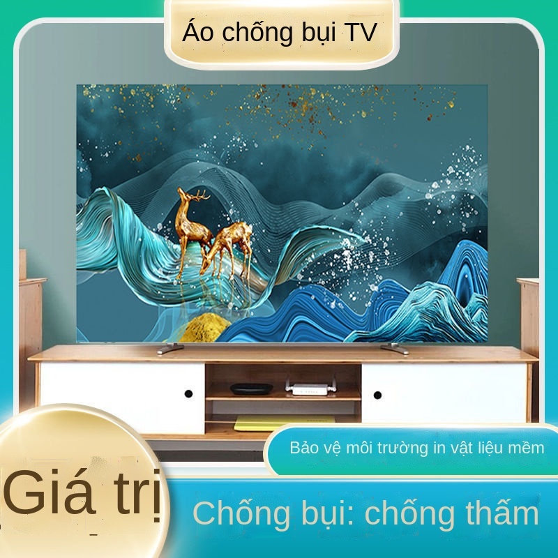 ♂ Nắp TV màn hình cong LCD 55 inch che bụi không cần tháo nắp treo TV để bàn 65 inch