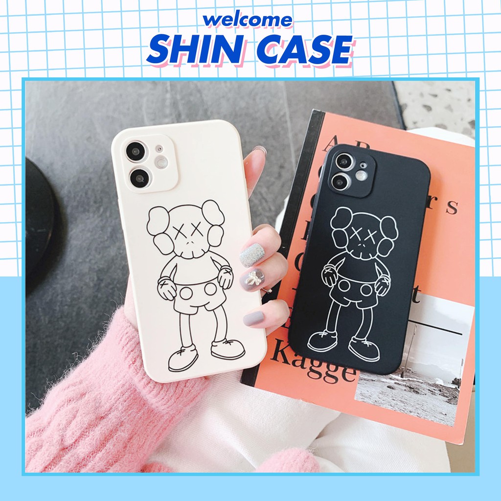 Ốp lưng iphone Kaws chân dài cạnh vuông 5/5s/6/6plus/6s/6splus/7/7plus/8/8plus/x/xr/xs/11/12/pro/max/plus/promax