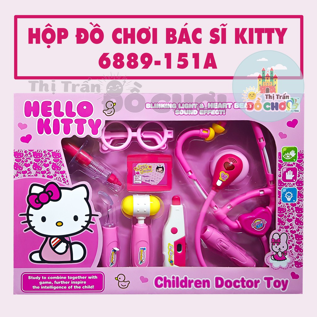 Đồ chơi trong phòng ❤️ FREESHIP ❤️ Đồ chơi bác sĩ cho bé gái 8 món sử dụng pin, có đèn 6889.