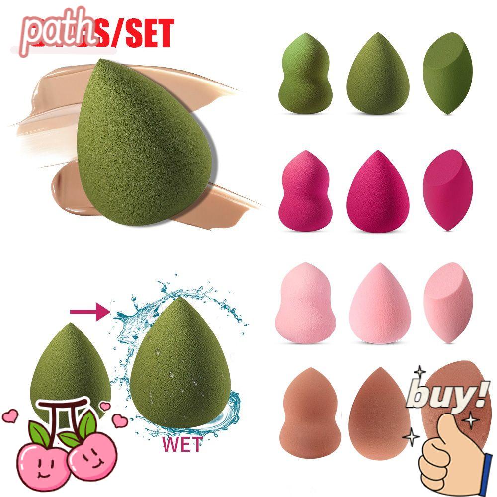 Set 3 Mút Trang Điểm Hình Giọt Nước Nhiều Màu Sắc Thời Trang