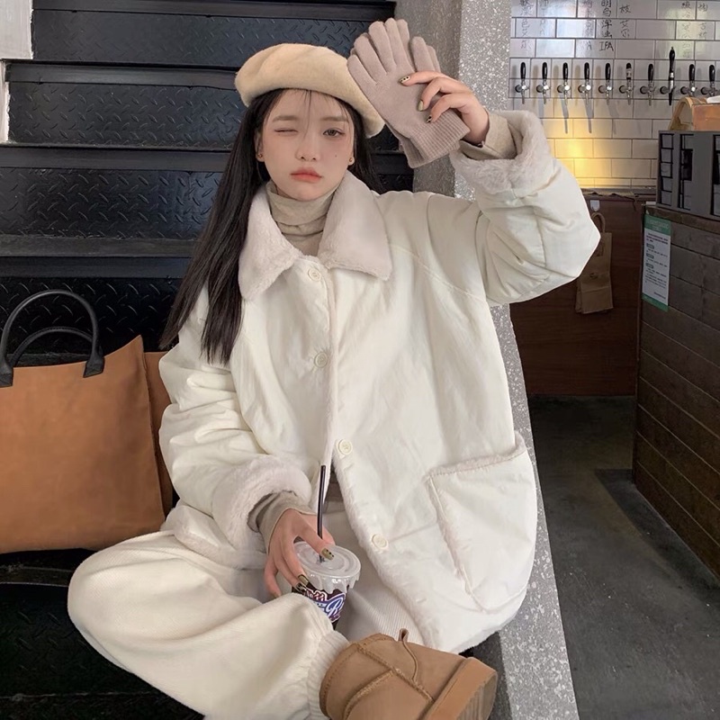 Áo Khoác Nữ 2 Mặt Phao và Lông như hình |kèm ảnh thật 100%|