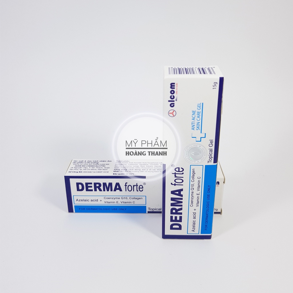 Derma Forte - Gel Giảm Mụn Mờ Thâm Lành Tính 15g