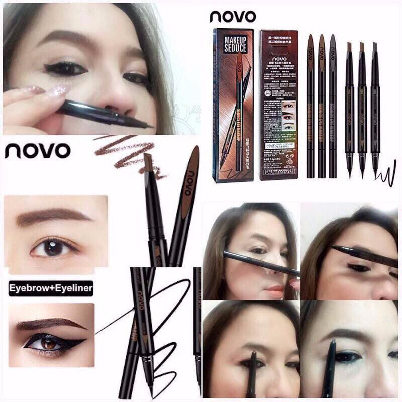 Chì Kẻ Mày 2in1 NoVo Makeup Seduce (Kẻ Mày + Kẻ Mắt)