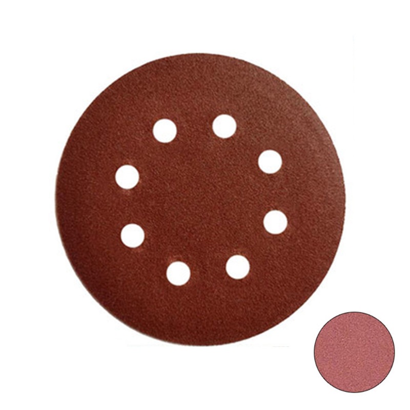 Đĩa Chà Nhám 8 Lỗ 5 Inch Bằng Nhôm Oxide Cho Máy Chà Nhám