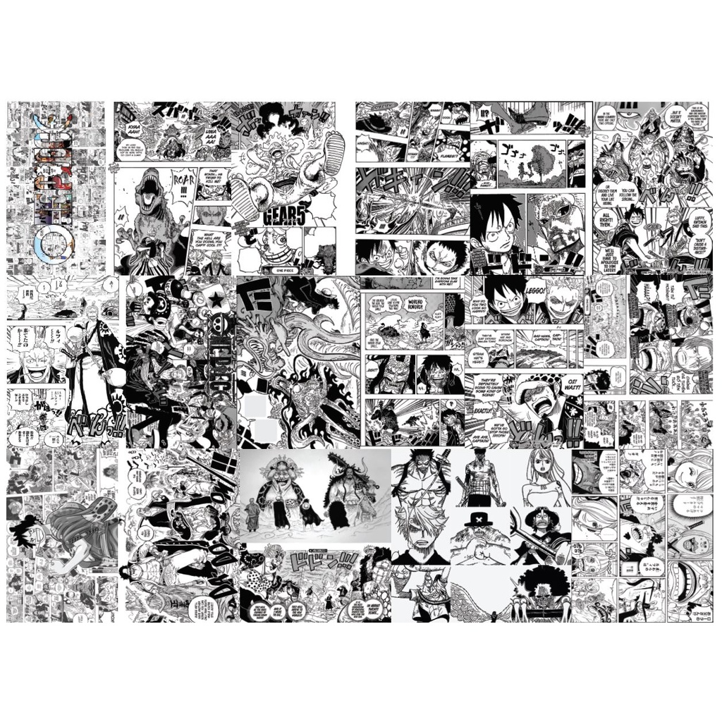 [ In theo yêu cầu] Decal anime dán tường phong cách đen trắng