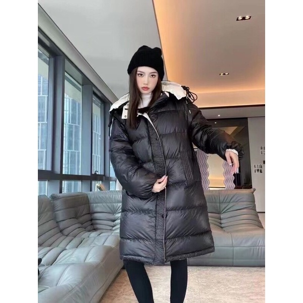 Áo khoác phao dáng dài thời trang 2 mặt thương hiệu Moncler cao cấp