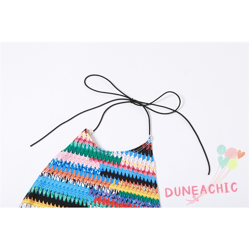 Bộ Áo Yếm In Họa Tiết + Quần Legging Lưng Cao Ống Suông Gợi Cảm Dành Cho Nữ