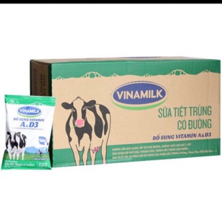 Thùng sữa Vinamilk có đường túi 220ml