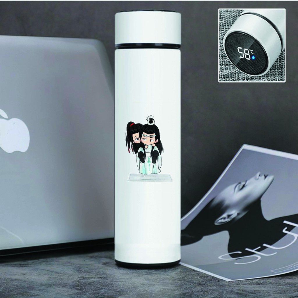 Bình Giữ Nhiệt Vương Bác Tiêu Chiến Trần Tình Lệnh chibi Lõi INOX có nắp báo nhiệt độ m01