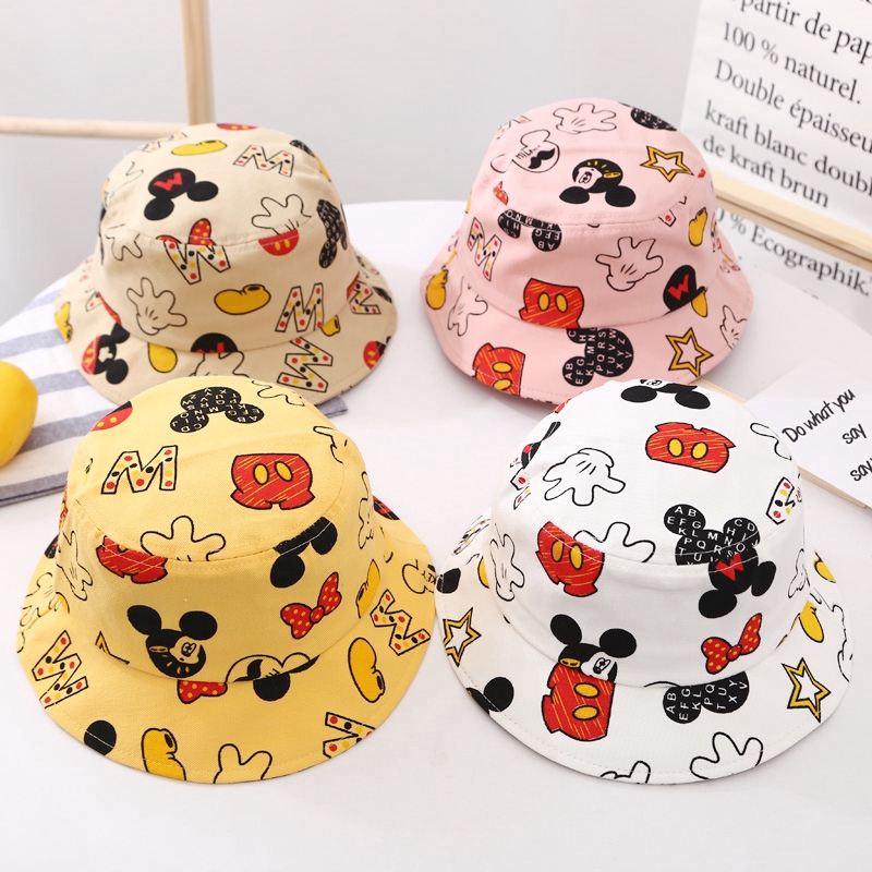 Mũ Tai Bèo In Hình Chuột Mickey 4 Màu Cho Bé