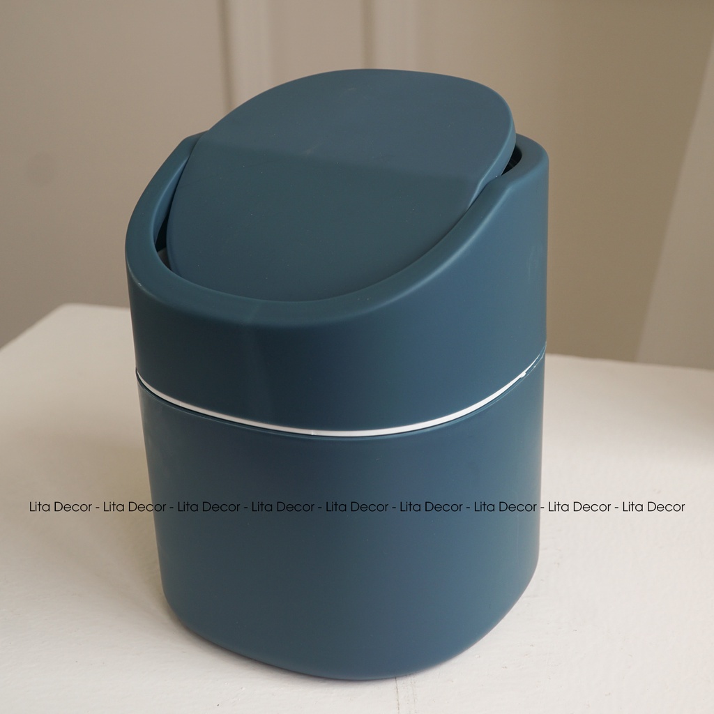 Thùng rác Mini Để bàn Nhựa Cứng cáp Dung tích 2 lít, đa năng tiện lợi TRLT03