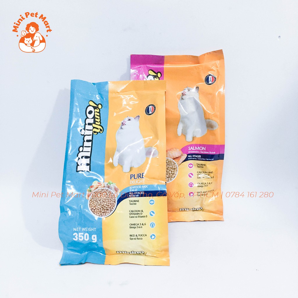Thức ăn hạt cho mèo trưởng thành MININO YUM 350g