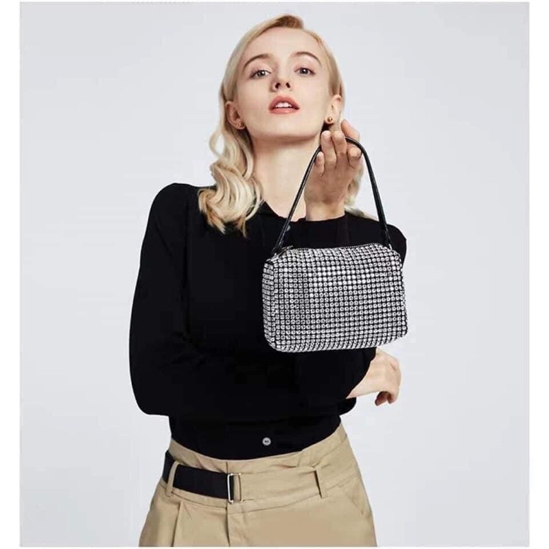 Túi kẹp nách đính đá sáng lấp lánh alex | BigBuy360 - bigbuy360.vn