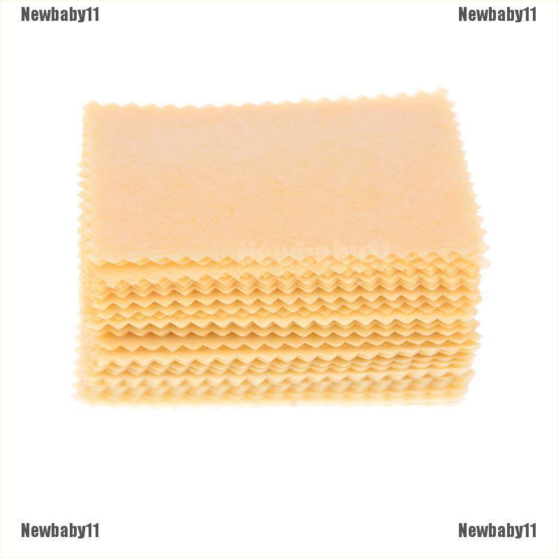 Bộ 100 Khăn Lau Bằng Sợi Microfiber Màu Vàng Cho Điện Thoại / Máy Tính Bảng