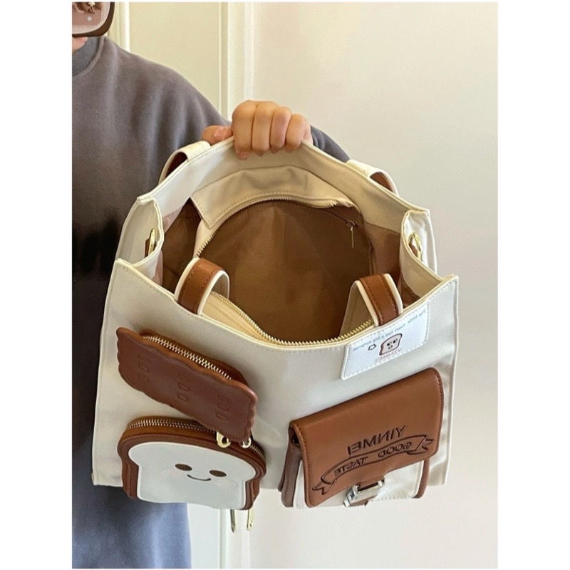Túi Tote Đeo Vai Sức Chứa Lớn Thiết Kế Đơn Giản Dễ Thương