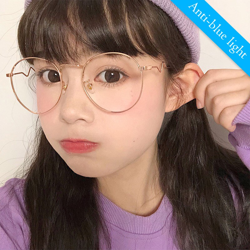 Mắt kính Nữ Nam Đơn giản Kính tròn Ánh sáng chống xanh Glasses New Fashion 1Pcs | BigBuy360 - bigbuy360.vn