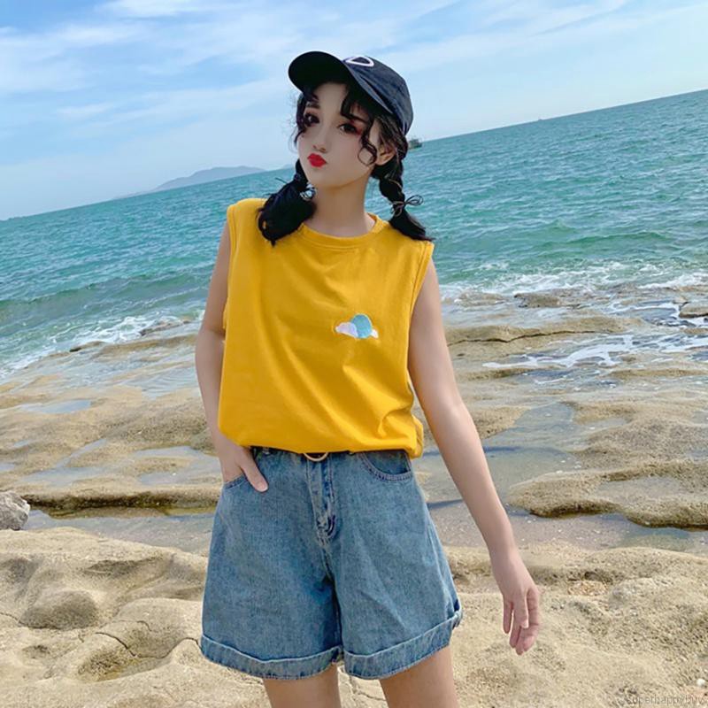 Áo nữ không tay thêu họa tiết kiểu dáng vintage thời trang quyến rũ | BigBuy360 - bigbuy360.vn