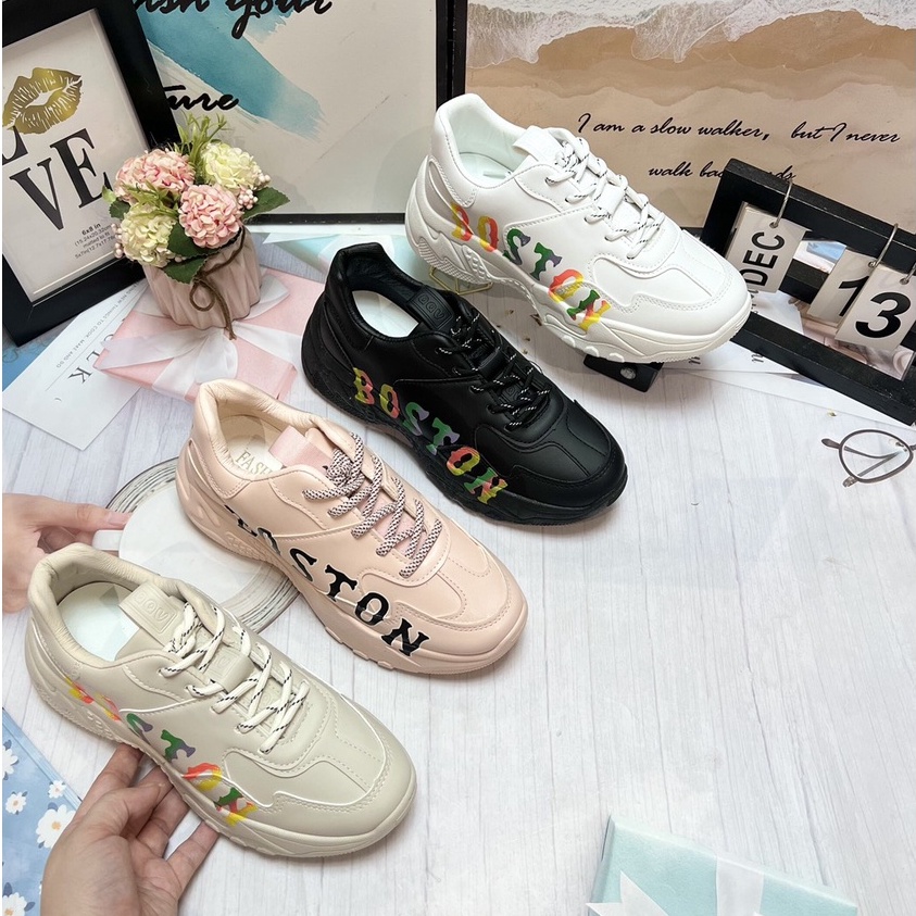 GIÀY THỂ THAO SNEAKER NỮ, GIÀY GC BOSTON TĂNG CHIỀU CAO MN-C20