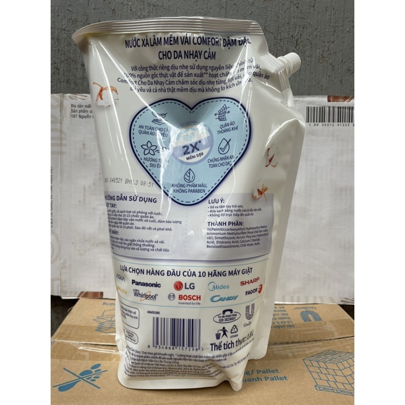 Túi Nước Xả Vải Comfort Cho Da Nhạy Cảm 1,8L