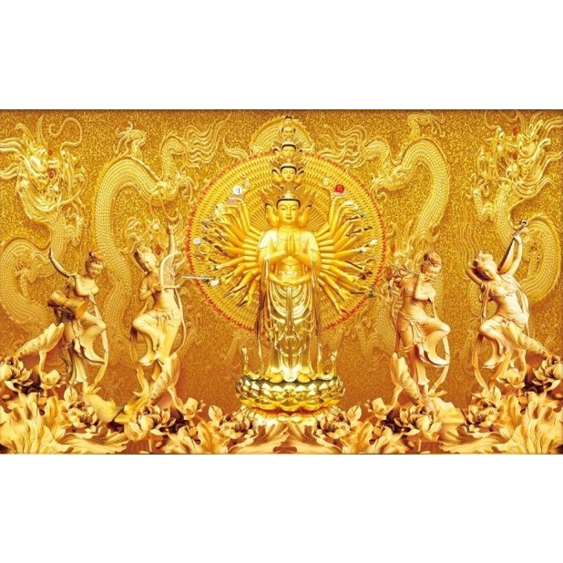 tranh đính đá bức tranh phật rất đẹp