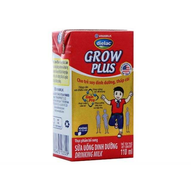 Sữa bột pha sẵn Grow Plus hộp 110ml (thùng 48 hộp)