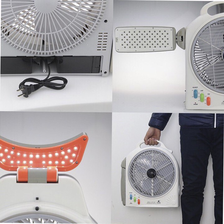 [Hàng Nội Địa] Quạt Tích Điện DN322 - 2 Bình Ắc Quy - Có Đèn LED- Bảo Hành 12 Tháng | BigBuy360 - bigbuy360.vn