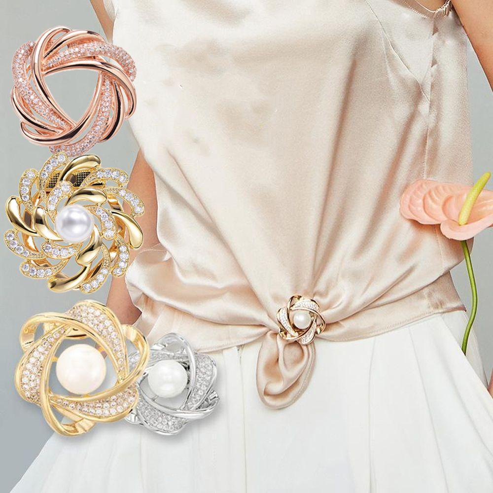 Khóa Cài Khăn Choàng Cổ Phong Cách Vintage Thanh Lịch Thời Trang Cho Nữ|Khăn Choàng Cổ Dạng Vòng Tròn Thời Trang