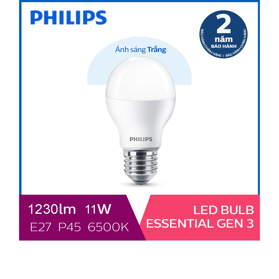 Đèn Led Bulb ESS G3 11W 6500K E27 A60 APR Philips (Ánh sáng trắng)
