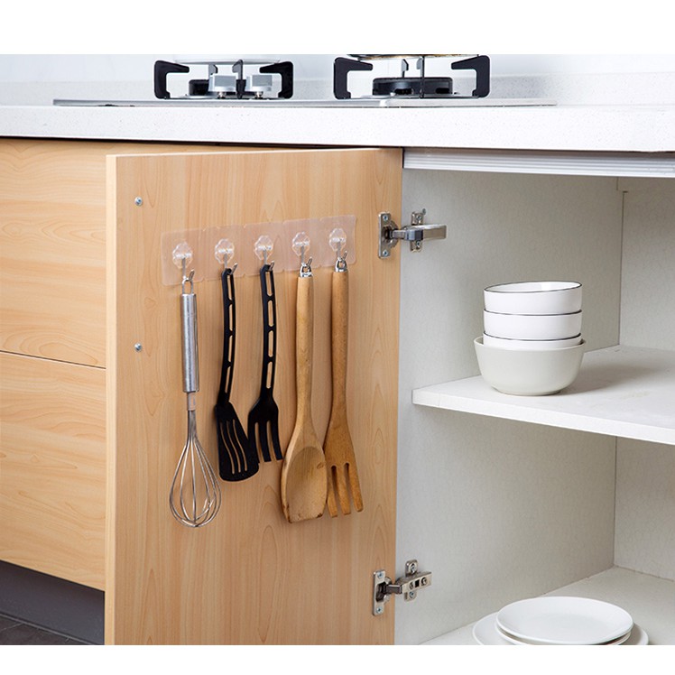 Bộ 5 Móc Treo Dán Tường Để Đồ Siêu Dính