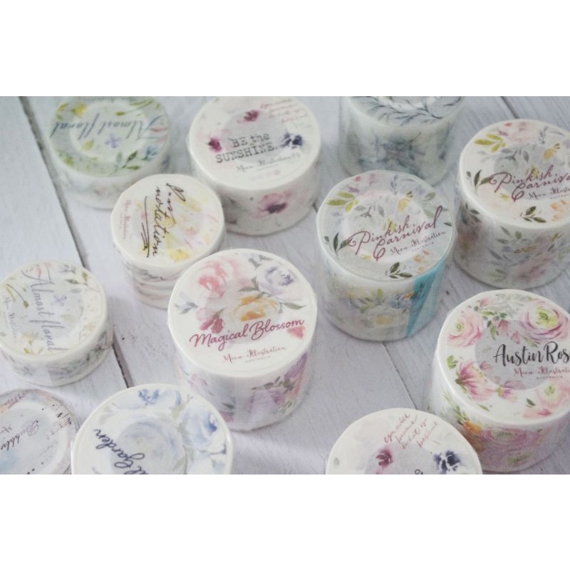 Krisna.room ♡ Băng dán hình hoa của hãng Meow Illustration dài 10m trang trí sổ