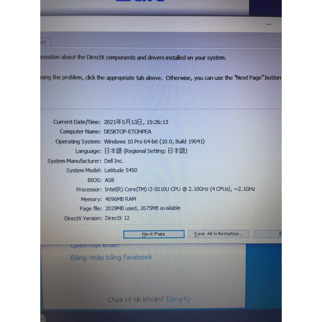 Laptop Dell Latitude E5450 Core i3 5010U/Ram4/SSD128 - Máy Nhật mới 99%