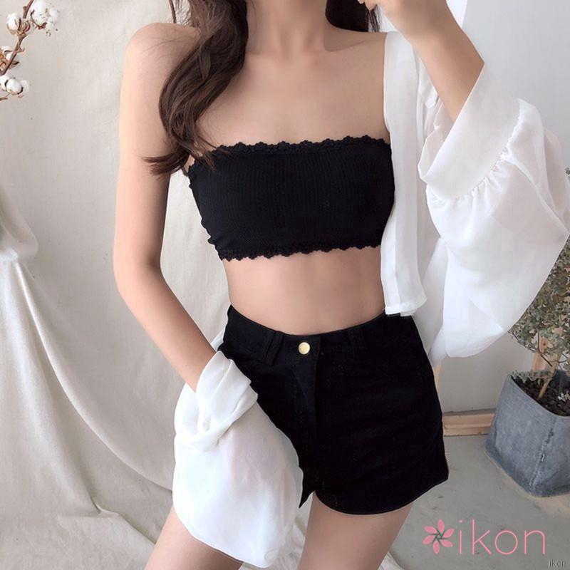 Women Stretch Lace Push Up Wireless Padded Strapless Seamless Bra
