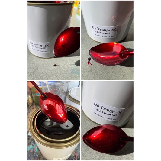 ✖☋❣Sơn Màu Đỏ Trong (2K Tự Bóng ) Ab-Future-Sh-Vision ( oto-Xe máy Đóng gói 1kg và 500g