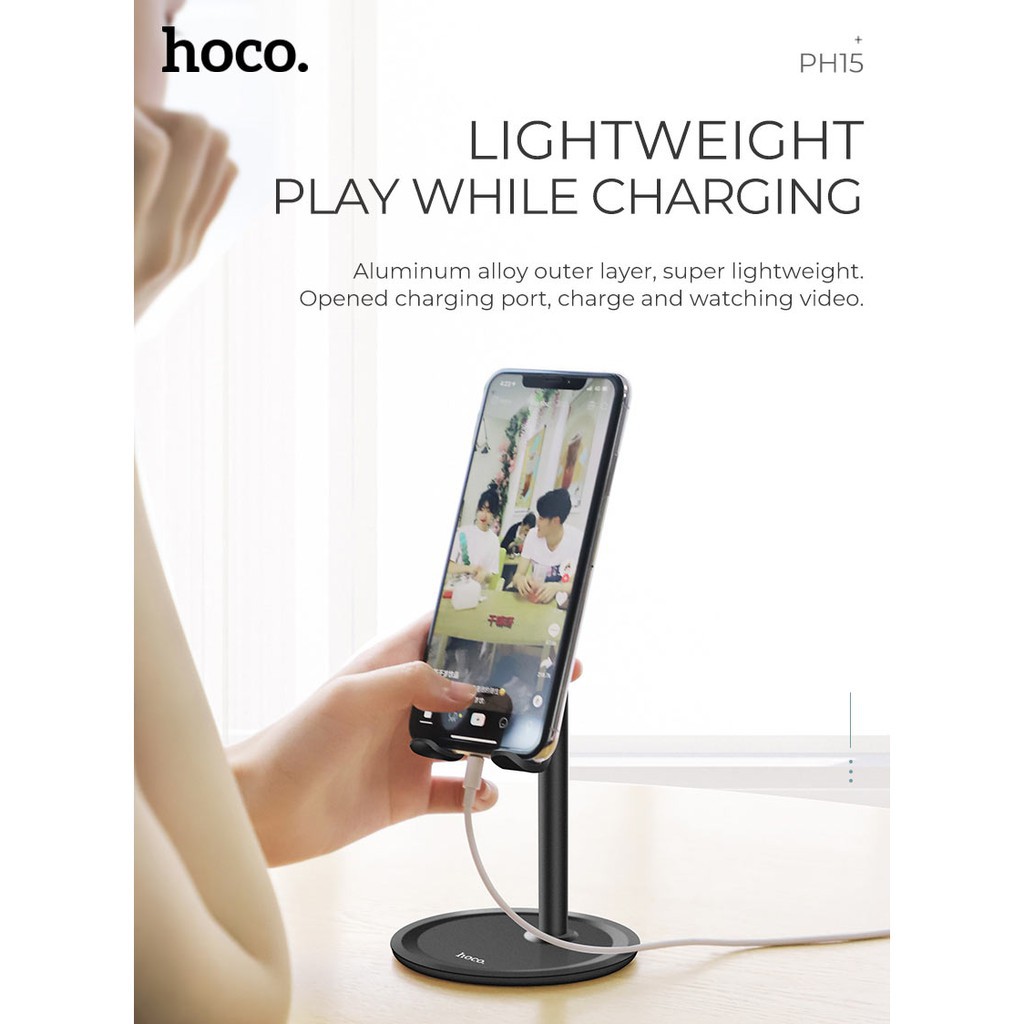 Giá đỡ để bàn Hoco PH15 cho điện thoại máy tính bảng ipad hợp kim nhôm xoay 360 độ