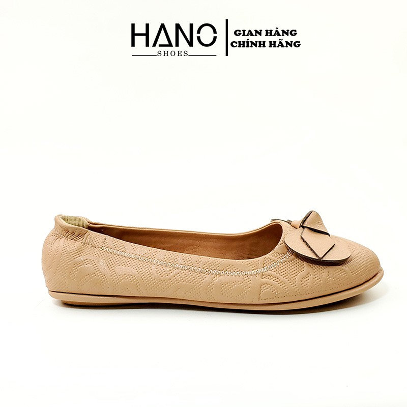 HANO - Giày Bệt Búp Bê mũi tròn da thật cao cấp nơ xinh BB0275