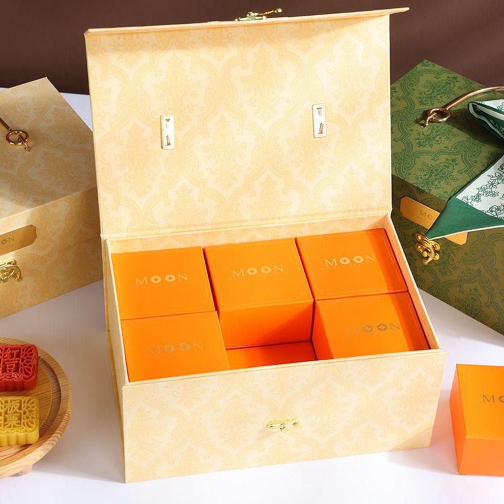 Giovanni 1 Hộp Quà Đựng Bánh Trung Thu Thủ Công Có Khăn Choàng Cổ
