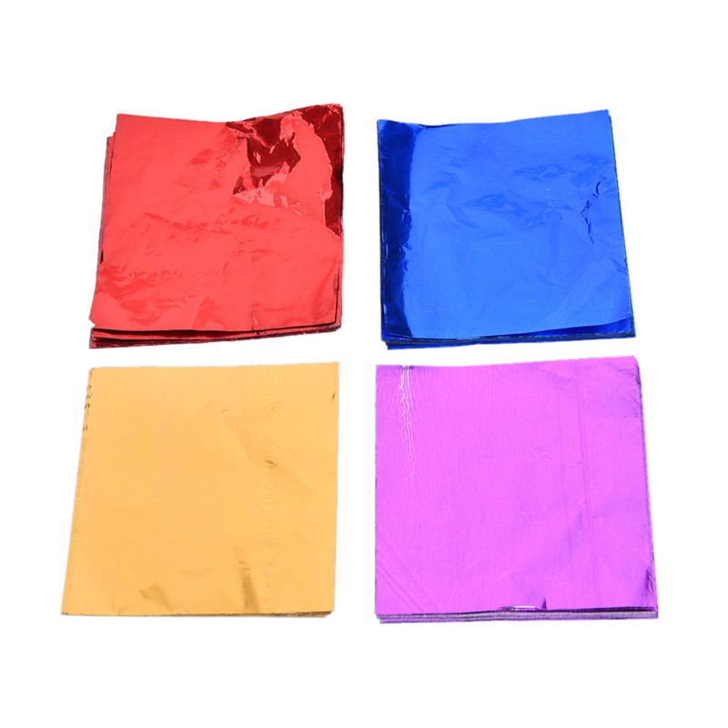 Hl Set 100 Giấy Gói Kẹo Hình Vuông Tiện Dụng