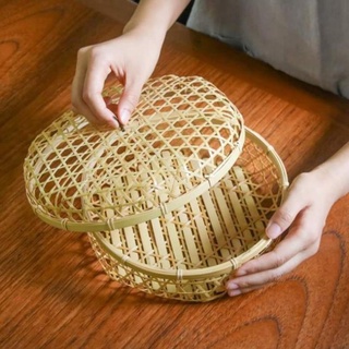 Tre tự nhiên- Hộp tre tròn đựng đồ đa năng -Mây tre đan việt