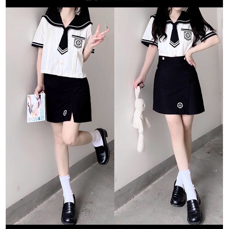 YAS0399-Set áo váy học viện Hàn Quốc