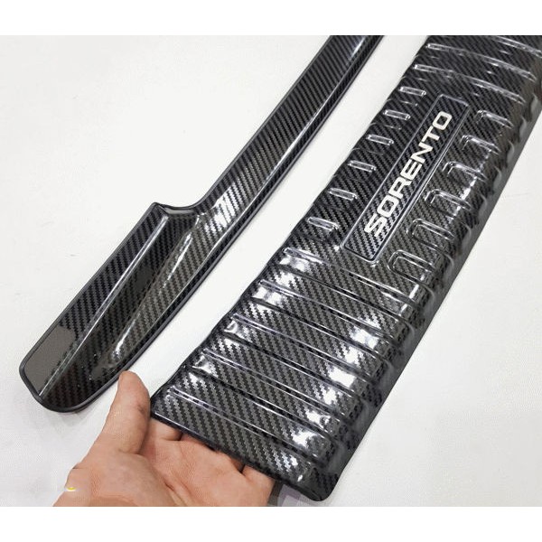 Nẹp bậc cốp, nẹp chống trầy cốp xe Kia Sorento 2021 2022 2023 Mẫu Carbon cao cấp+ tặng kèm keo tăng dính