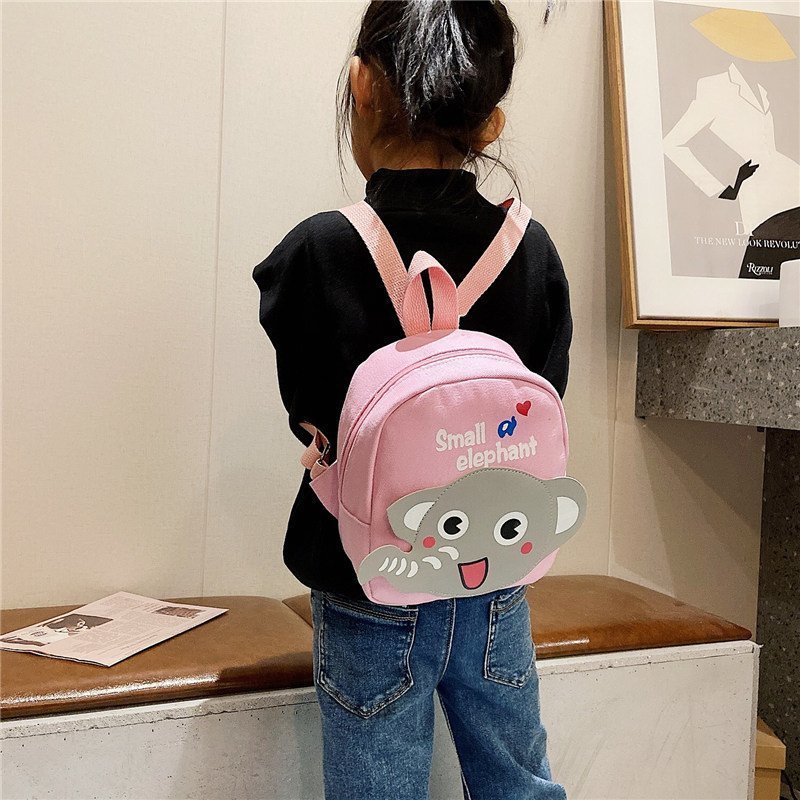 Ba Lô Vải Bố Hình Voi Hoạt Hình Dễ Thương Cho Bé 4-7 Tuổi
