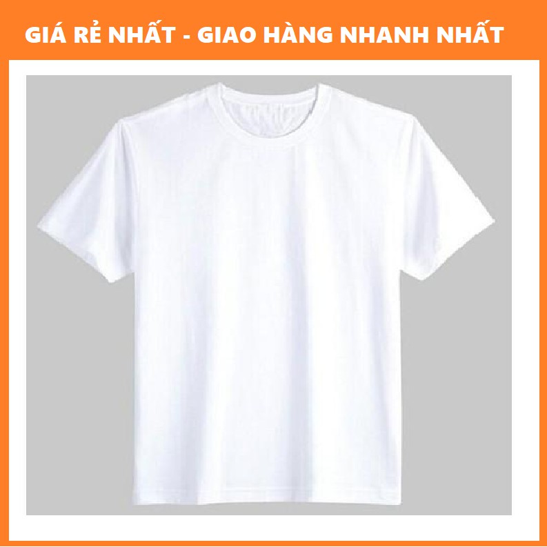 Áo Thun Nam Trắng Trơn vải mỏng, bao mát mẻ khi ngủ