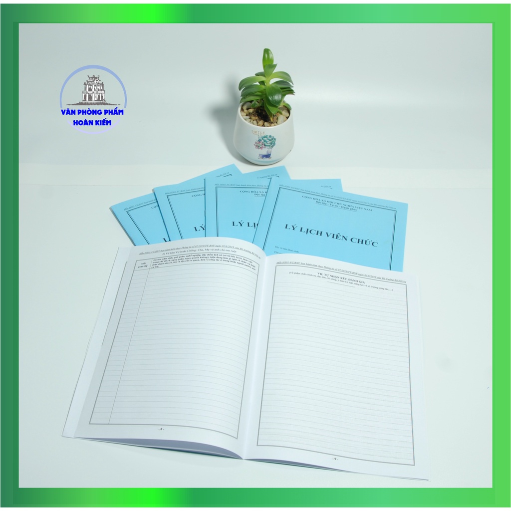 Combo 5 Quyển Lý Lịch Viên Chức – HS01-VC/BNV  theo thông tư số 07/2019/TT-BNV