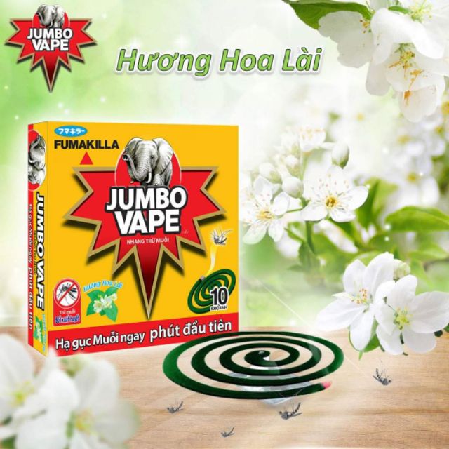 Nhang muỗi jumbo vape và nhang raid ít khói hương lài hương lavender hương rừng và ít khói mạnh gấp 3 lần s2