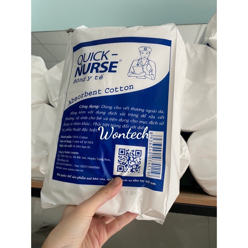 [WONTECH] Bông Gòn Y Tế Quick-Nurse 1000g.