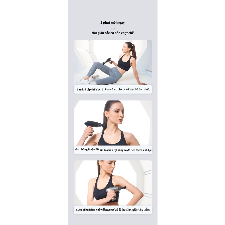 Súng massage cầm tay LCD Di động，cơ 4 đầu 12 chế độ rung，độ trị đau nhức toàn thân hiệu quả,giảm mệt mỏi Máy massage