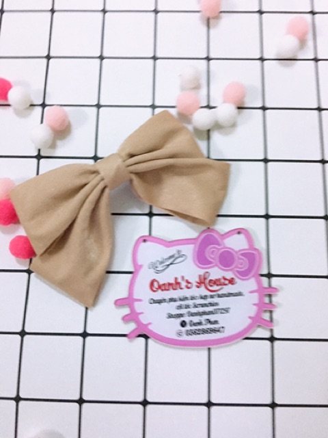 Kẹp nơ gấm đơn giản