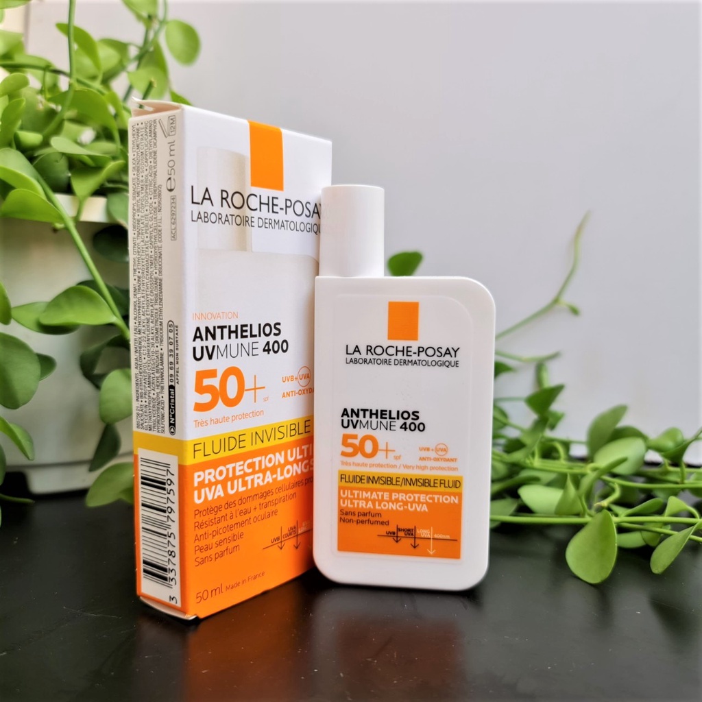 Sẵn kem chống nắng La Roche-Posay Anthelios Invisible Fluide Shaka 50ml không hương liệu