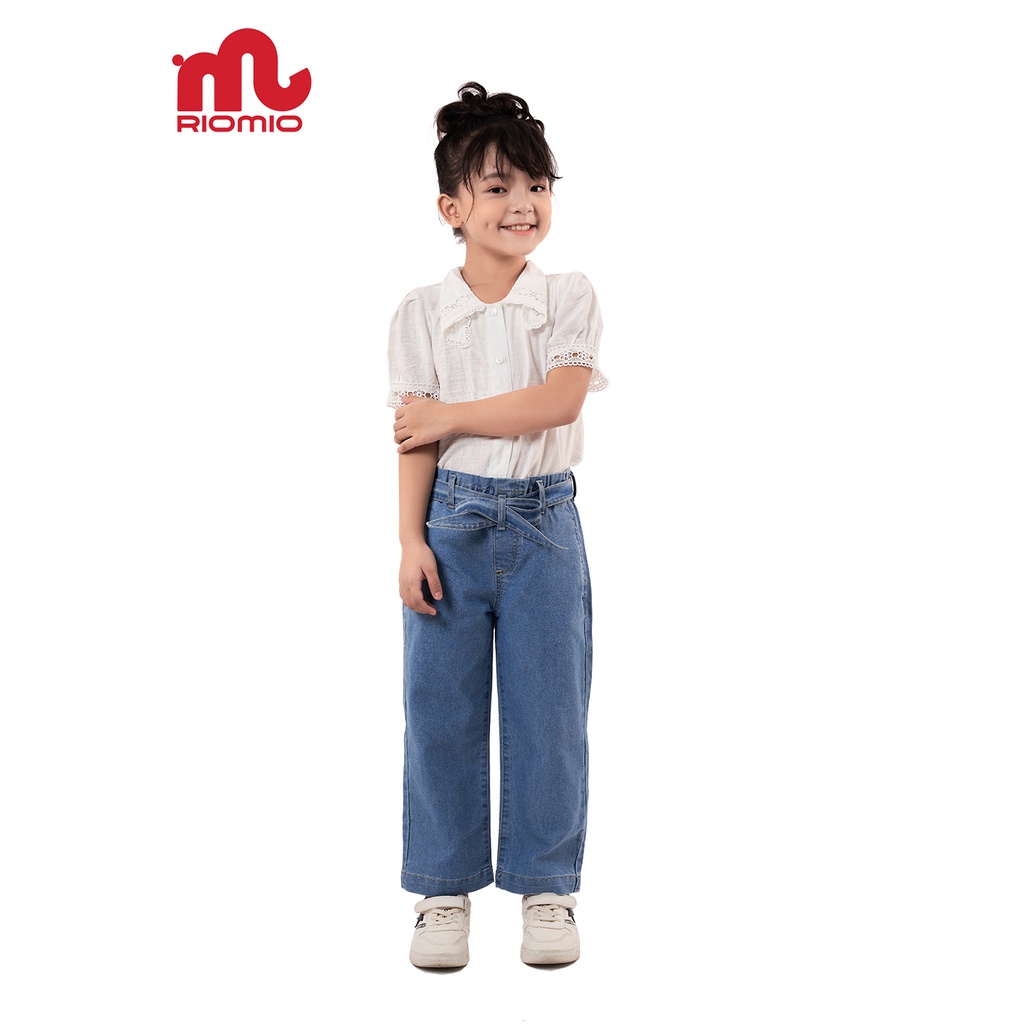 Quần jean bé gái RIOMIO ống suông chất liệu Denim Cotton USA thoải mái - RO031